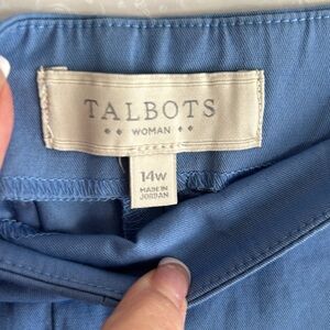 Talbots woman ankle length Cornwall blue chino pants new with tag